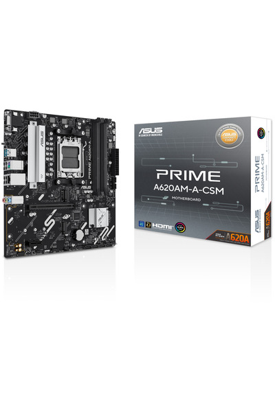 ASUS Prime A620Am-A-Csm 7600Mhz(Oc) Ddr5 Socket Am5 Dp M.2 HDMI Matx Motherboard