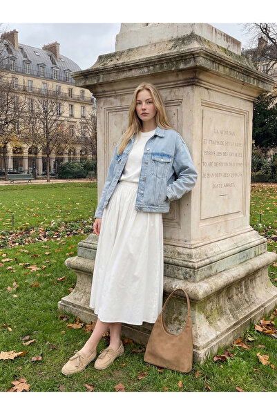 LC Waikiki Tricou oversize cu gâtul turnat pentru femei