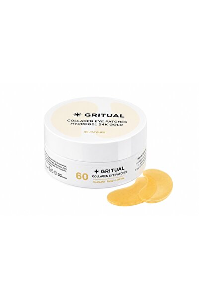 GRITUAL Collagen Eye Patches Hydrogel 24K Gold, 60 Pcs, for Dark Circles, Puf...