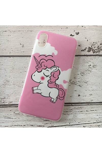 OEM Husa compatibila cu Apple iPhone X si XS Silicon Model Printed Unicorn roz