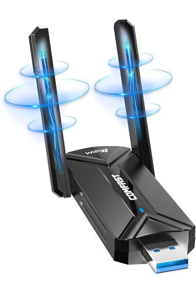 Comfast Stick WLAN USB CF-983BE-1 WiFi 7, adaptor Wireless BE6500, viteza pan...