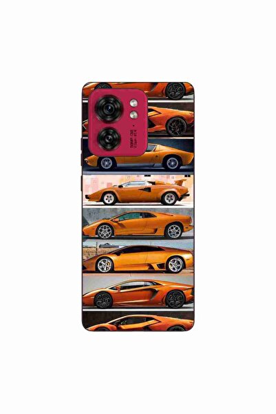 OEM Калъф, съвместим с Motorola Edge 40, силиконов гел TPU, с шарка на автомо...