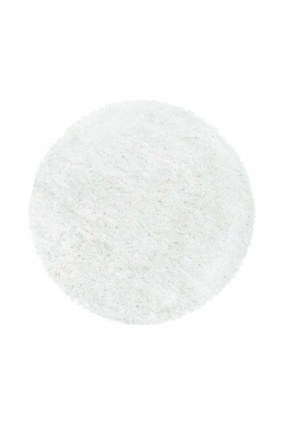 AYYILDIZ Covor Shaggy, Fluffy Super moale Rotund, 120 x 120 cm, Alb, Poliprop...