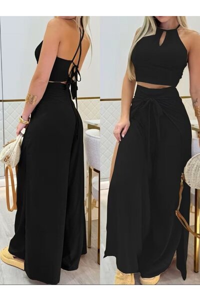 Wear Up بلوزة نسائية بتفاصيل مفتوحة على الكتفين وربطة متقاطعة من الخلف، بلوزة...