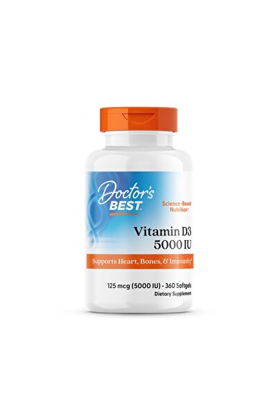 Doctor's Best فيتامين د3 5000 وحدة دولية 360 كبسولة هلامية |   مكمل غذائي يوم...