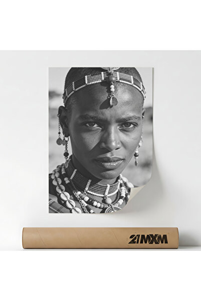 21mxm Poster Decorativ Tematică Cultural Portret - 'Tribal Beauty', Material ...