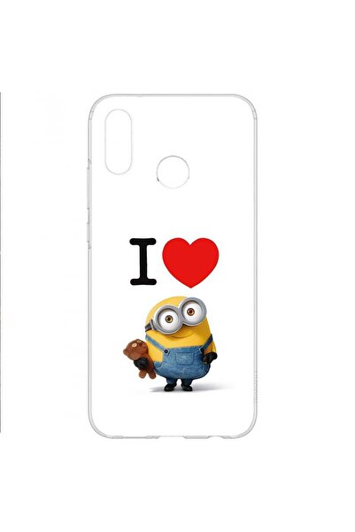 OEM Husa compatibila cu Huawei P20 Lite Silicon Gel Tpu Model I Love Minions