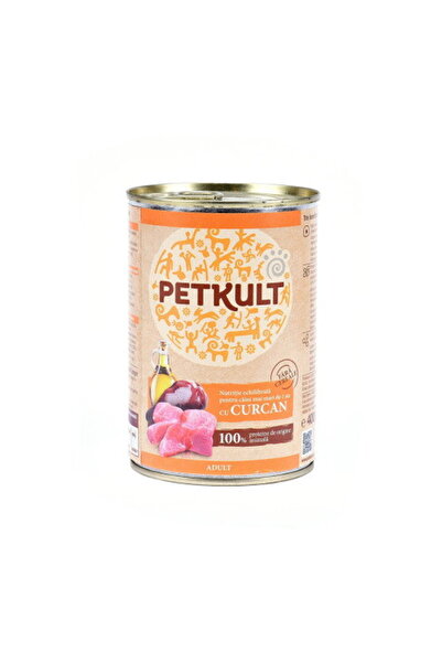 PetKult Hrana umeda pentru caini Adult cu curcan 400 g