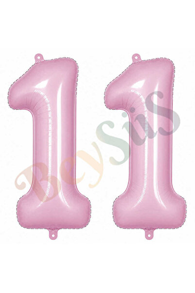 BeySüS 11 Foil Balloons in Pink Color (76 cm)