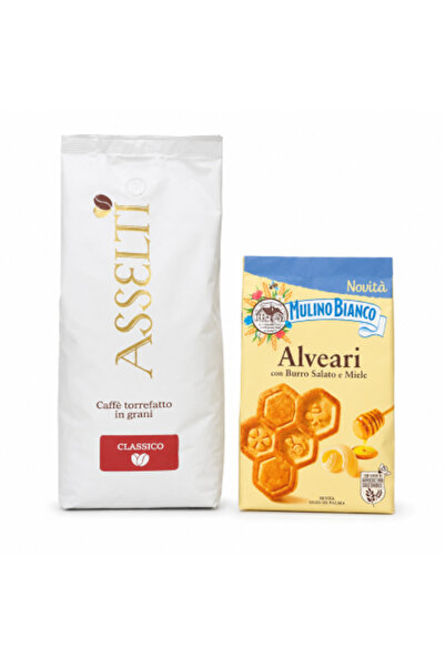 Asselti ®   Set Italia: Cafea boabe Classico (1000g) + Biscuiți Mulino Bianco...