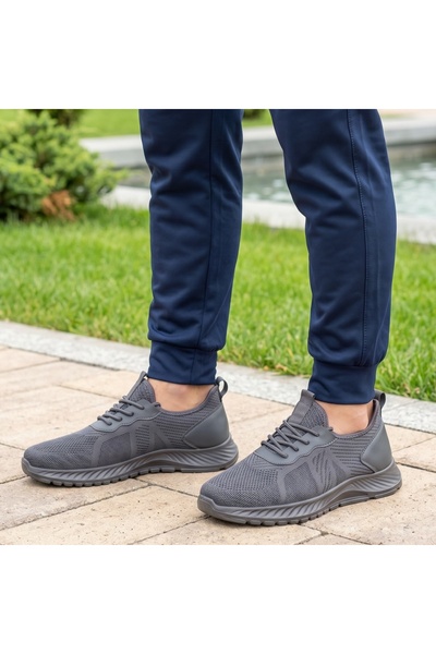 Modlet.ro Men's grey lace-up sneakers DAN4