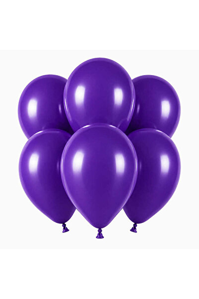 BeySüS Purple Color Latex Pastel Balloon (30 cm) - 6 Pieces