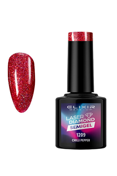 Elixir LASER DIAMOND SEMI GEL (ΗΜΙΜΟΝΙΜΟ BΕΡΝΙΚΙ) - 1209 (CHILLI PEPPER) 8ML