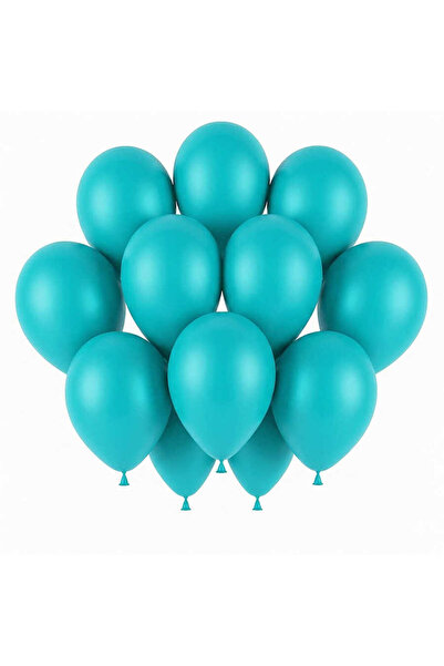 BeySüS Turquoise Color Latex Pastel Balloons (30 cm) - 12 Pieces