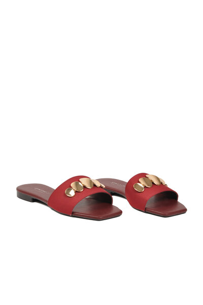AYAKMOD Burgundy Light Flat Sole Women's Slippers 513113 Z