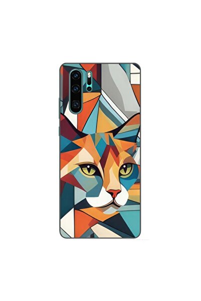 OEM Husa compatibila cu Huawei P30 Pro Silicon Gel Tpu Model Cubic Cat Art