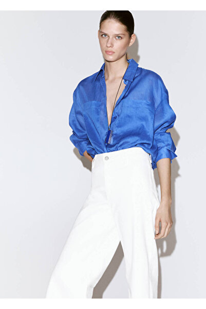 MANGO Woman Catherin yüksek belli culotte jean pantolon