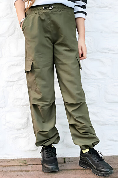 MODANINO Girl's Cargo Pocket Parachute Pants 12685