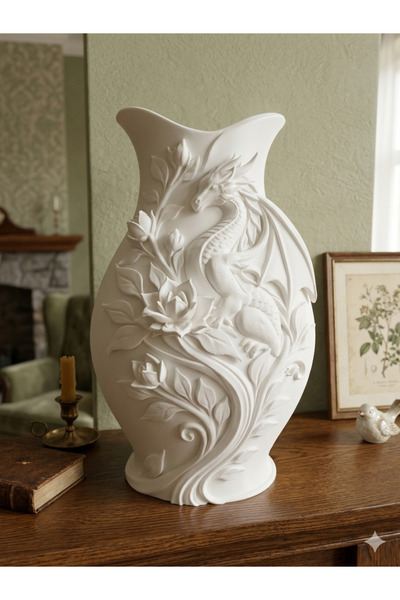 3dvan Dragon and Rose Garden Themed 3D Printed Vase
