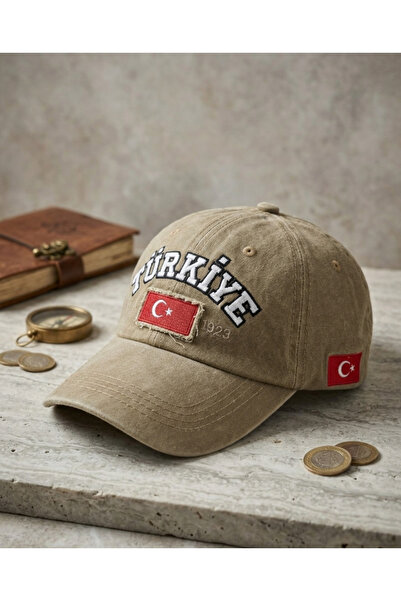 Saba Vintage Türkiye Nakışlı Pamuklu Şapka - 1923 Özel Tasarım