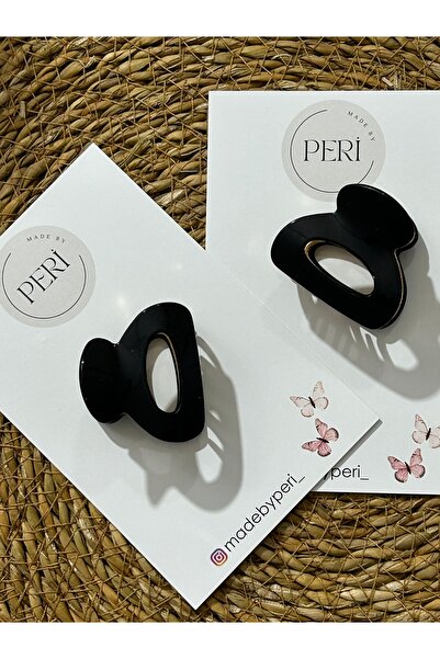 MADE BY PERİ Luxury Acetate Latch Buckle Pearlescent Bone Hair Accessory
