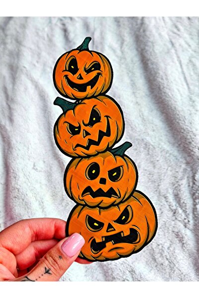 Anka Atolye Cadılar Bayramı Balkabağı Kitap Ayracı – 3D Baskı - Halloween Tem...