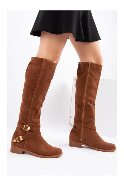 LC Waikiki Nevavm Farkıyla Taba_Gold Women's Boots E726203402