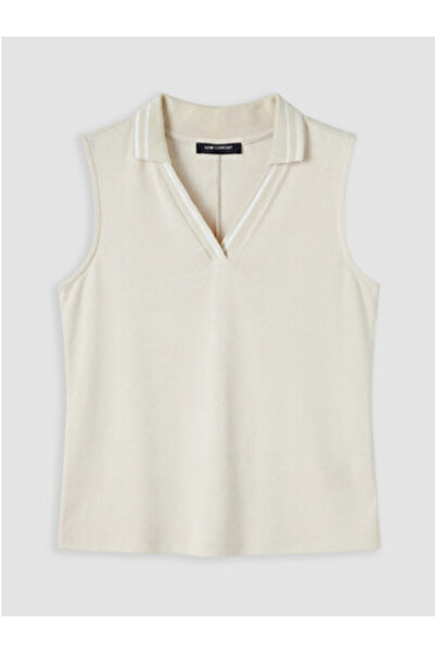 LC Waikiki New Season Beige Polo Neck Soft Touch Women's Undershirt