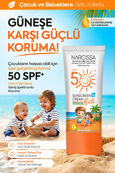 Narcissa Children and Baby Sunscreen Spf 50+ |   Waterproof Water Resistant U...