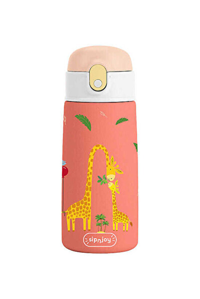 SipnJoy - Sipsquad Çocuk Su Termosu 480 Ml - Giggle Giraffe 1000-480-02