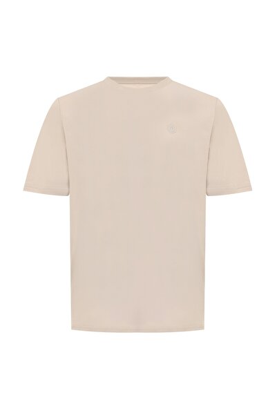 lumberjack MB CT102 C NK T-SH 6FX Erkek T-shirt A102064373 BEJ