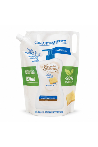 Spuma di Sciampagna Benessere săpun lichid de mâini, rezervă, Marsilia, 1300 ml