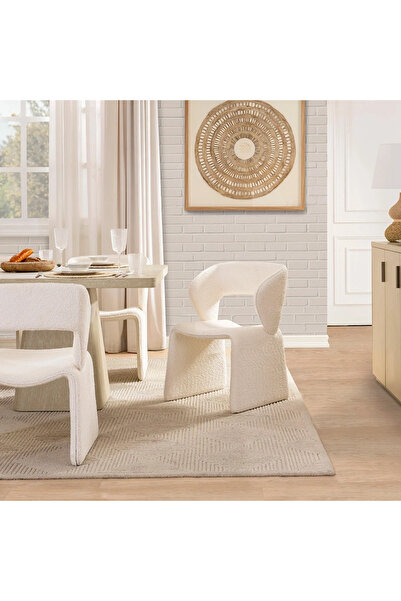 Midas Furniture كرسي طعام بوكليه 56×54×78 سم أبيض اللون