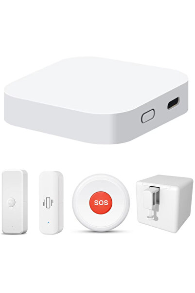 UnderShop Set Smart Home cu Hub Gateway WiFi Zigbee Bluetooth, 1 Buton Inteli...