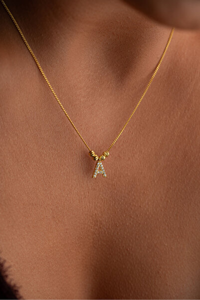 beonejewelry 925 Ayar Gümüş Dorica Toplu Harf Kolye
