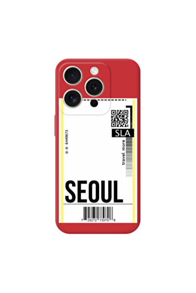 Other Apple iPhone 15 Pro Max Seoul Travel More Red Colored Silicone TPU Θήκη