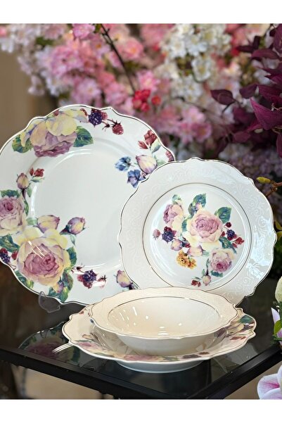 Gifts and More Hacı Ali ROSE DELUXE 24 PARÇA YEMEK TAKIMI