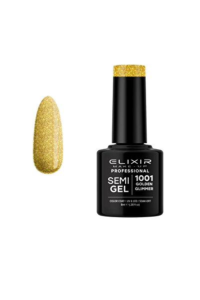Elixir SEMI GEL (ΗΜΙΜΟΝΙΜΟ ΒΕΡΝΙΚΙ) - 1001 (Gold-coloRedEN GLIMMER) 8ML