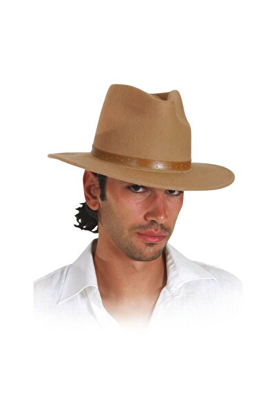 Fun Fashion Αξεσουάρ Καρναβαλιού Καπέλο Al Capone Καφέ Lux