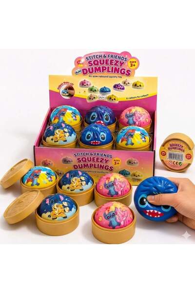 Zenorius Jucărie Squishy Dumpling, în Cutie Plastic, 9cm, Antistres, Model Pe...