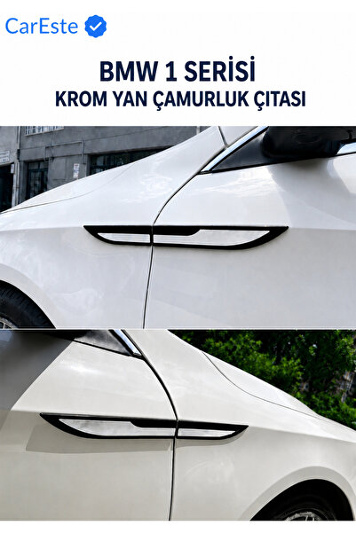 CarEste BMW 1 Serisi F20 2012-2019 Krom Yan Çamurluk Çıtası 4 Parça Araç Akse...