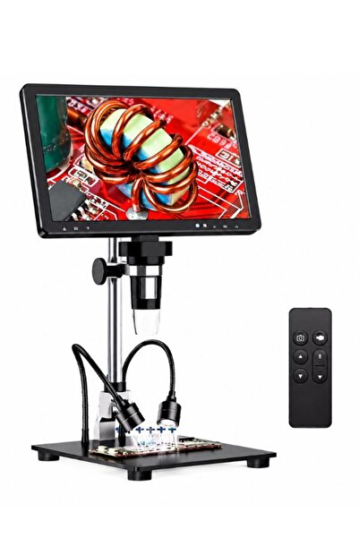 GÜMRÜK BEY JB DM12 Dijital Mikroskop | 10.1'' IPS Ekran, 2000X Büyütme , Endü...