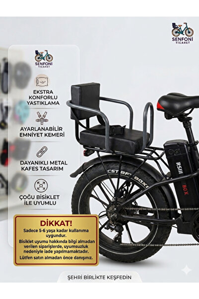 senfoniticaret OLA Elektrikli Bisiklet Yan Korumalı Çocuk Koltuğu, Emniyet Ke...