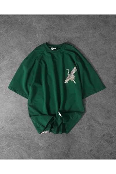 classy moda Άνετη εφαρμογή, Oversize, Μίνιμαλ μπλούζα με στάμπα μπροστά, κοντ...