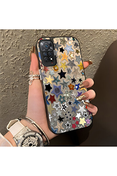 PATTERNOVA Redmi Note 11 Pro 4G/5G Uyumlu Yüksek Kaliteli Yıldız ve Ay Desenl...