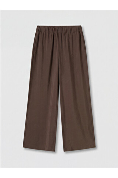 LC Waikiki New Season Brown Women's Trousers with Elastic Waist
