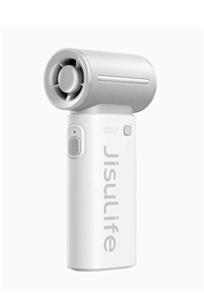 JISULIFE مروحة لايف 9 المحمولة، بطارية 3600 مللي أمبير، لون أبيض