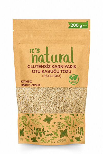it's Natural Glutensiz Karnıyarık Otu Kabuğu Tozu 200 G (Psyllium Husk) Yükse...