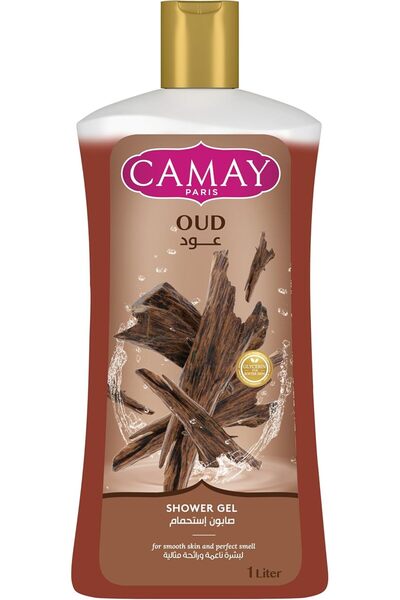 CAMAY جل استحمام عود مع الجلسرين لبشرة ناعمة ومعطرة، 1 لتر