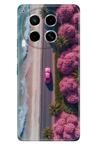TECNO Camon 30 (CL6) Kılıf Kız Kıza Tatil Temalı Desenli Darbe Emici Silikon
